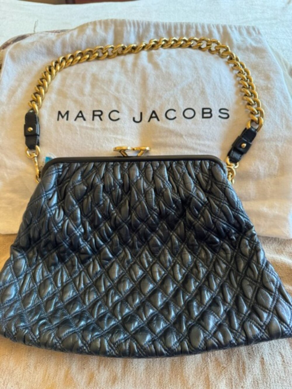 Marc Jacobs  Quilted Leather STAM bag - Navy